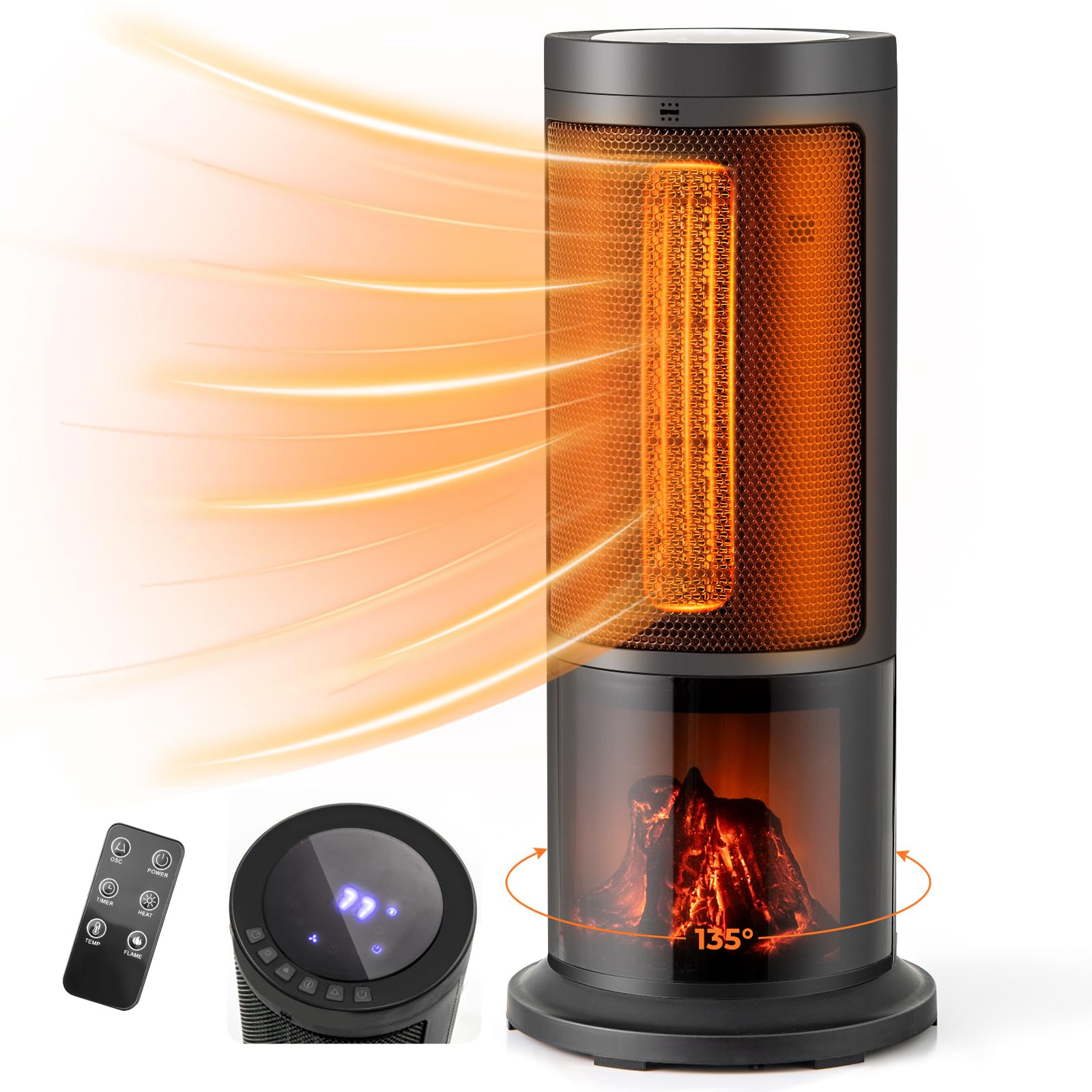 Tangkula 850/1500W PTC Ceramic Space Heater